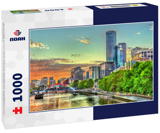 Sunset over the Yarra River in Melbourne, Australia