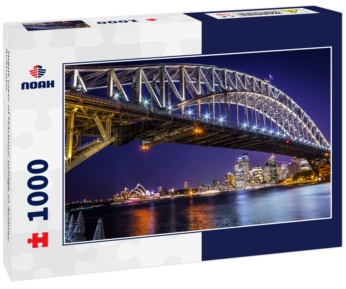 Night view of Harbour bridge in Sydney Australia