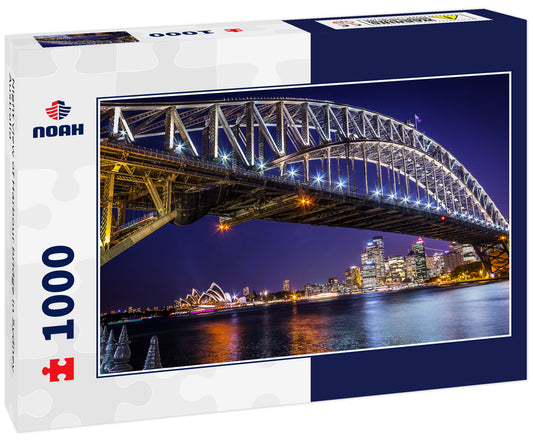 Night view of Harbour bridge in Sydney Australia