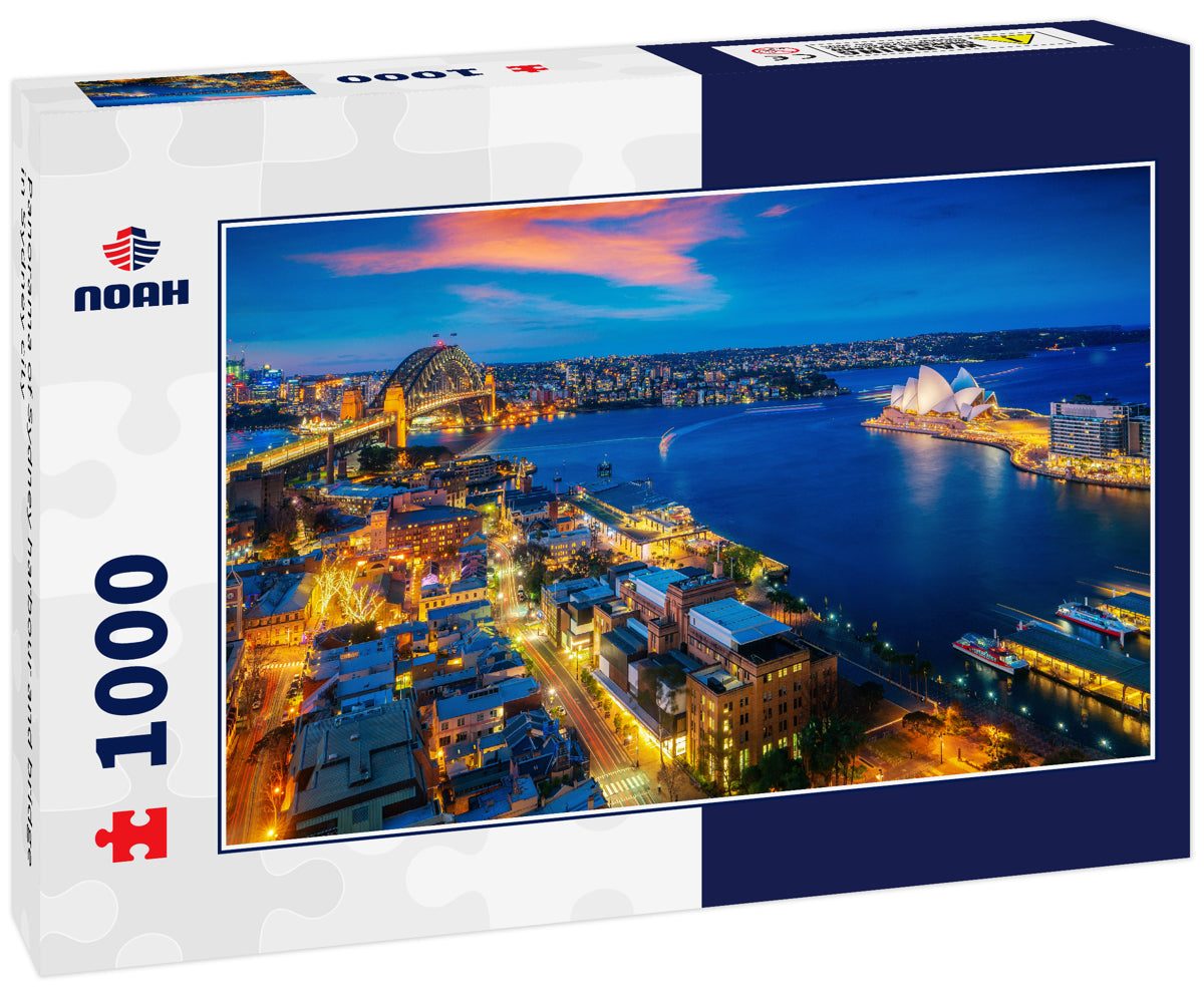 Panorama of Sydney harbour and bridge in Sydney city