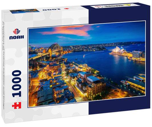 Panorama of Sydney harbour and bridge in Sydney city