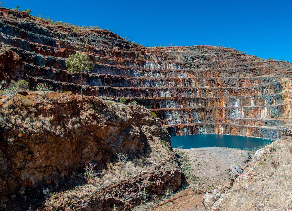 Abandoned uranium mine, Mary Kathleen, Queensland, Australia