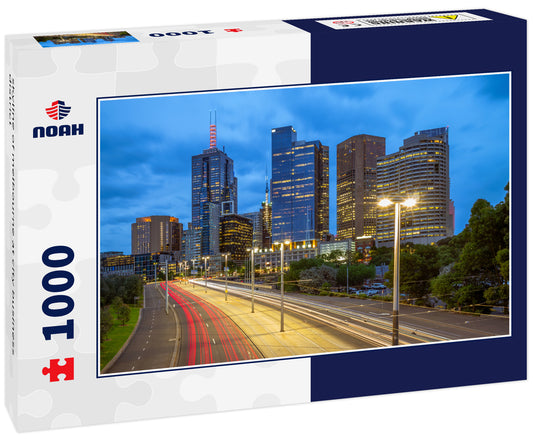 skyline of melbourne at city business district