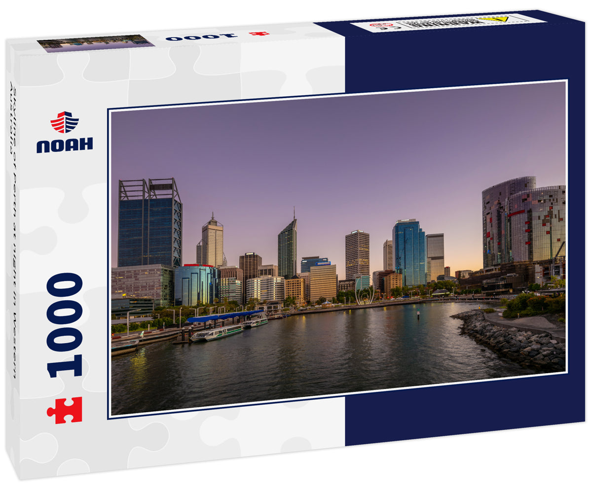 Skyline of Perth at night in Western Australia