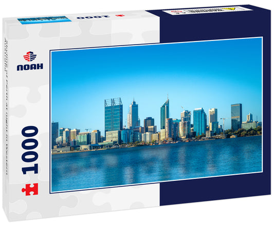 Skyline of Perth at night in Western Australia