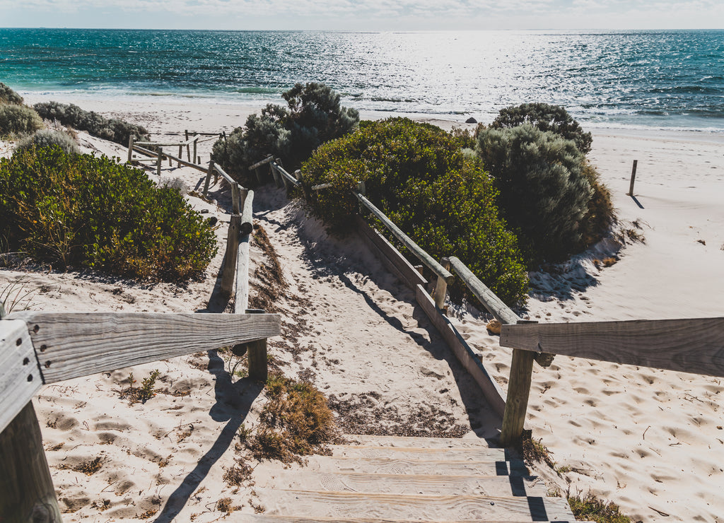 detail of Cottesloe Beach, one of the most iconic beaches near Perth