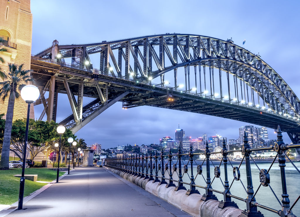 Sydney Harbour Bridge with a beautiful sunset, NSW - Australia