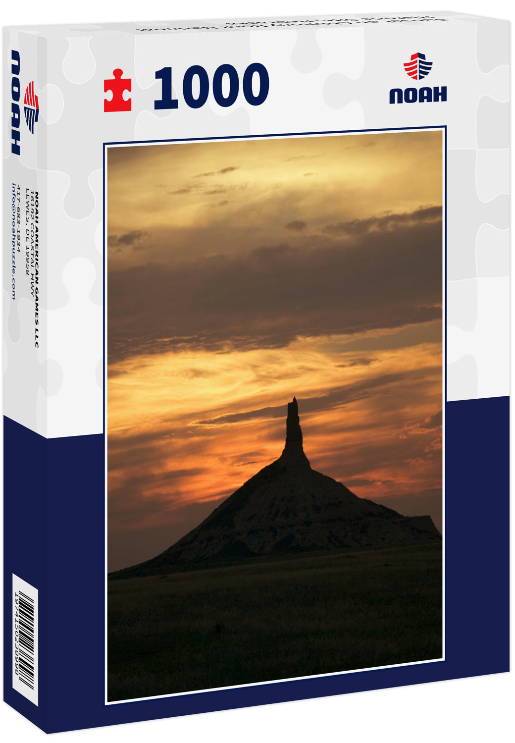 Sunset on Chimney Rock National Historic Site, Nebraska