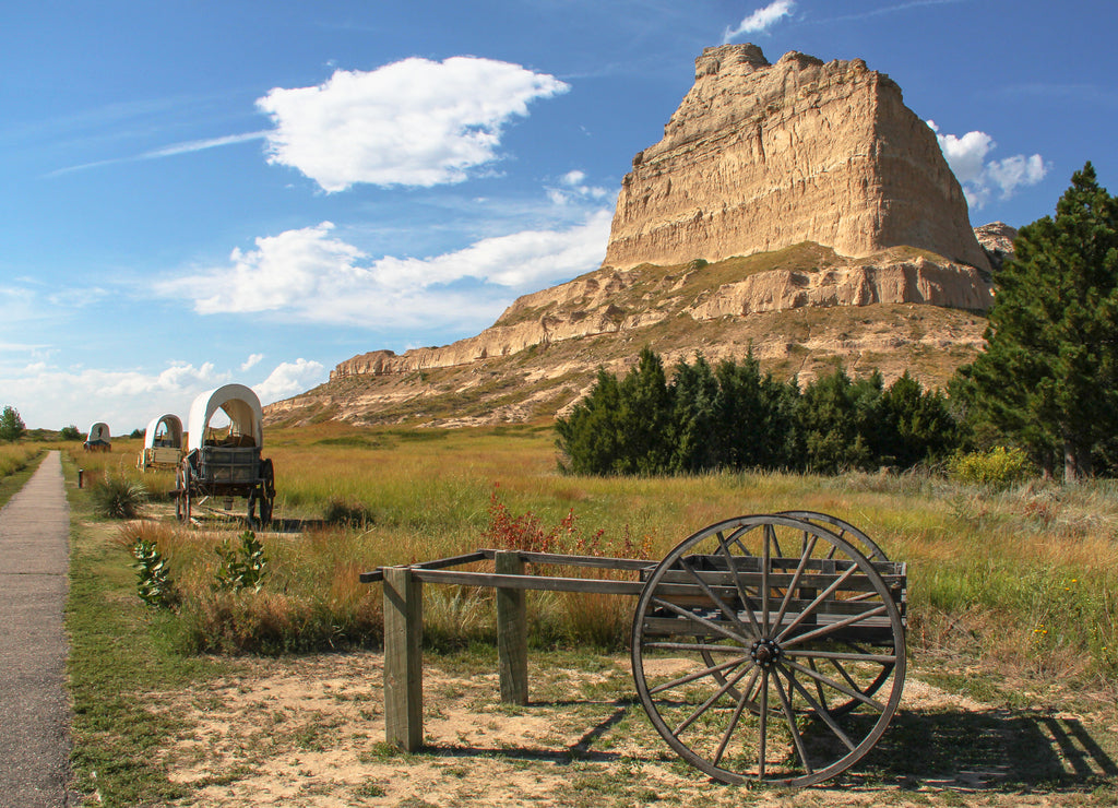 Scotts Bluff National Monument, part of the historic Oregon Trail, California Trail, & Mormon Trail, Nebraska