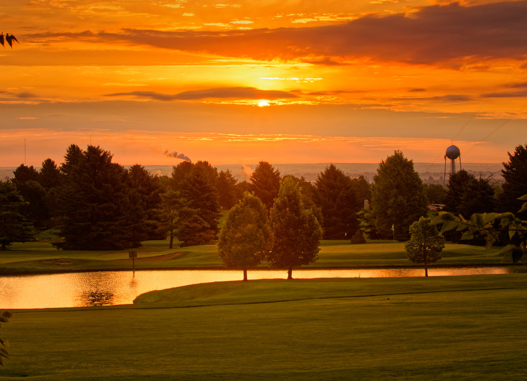 Beautiful Sunrise over Gering Golf Club Nebraska