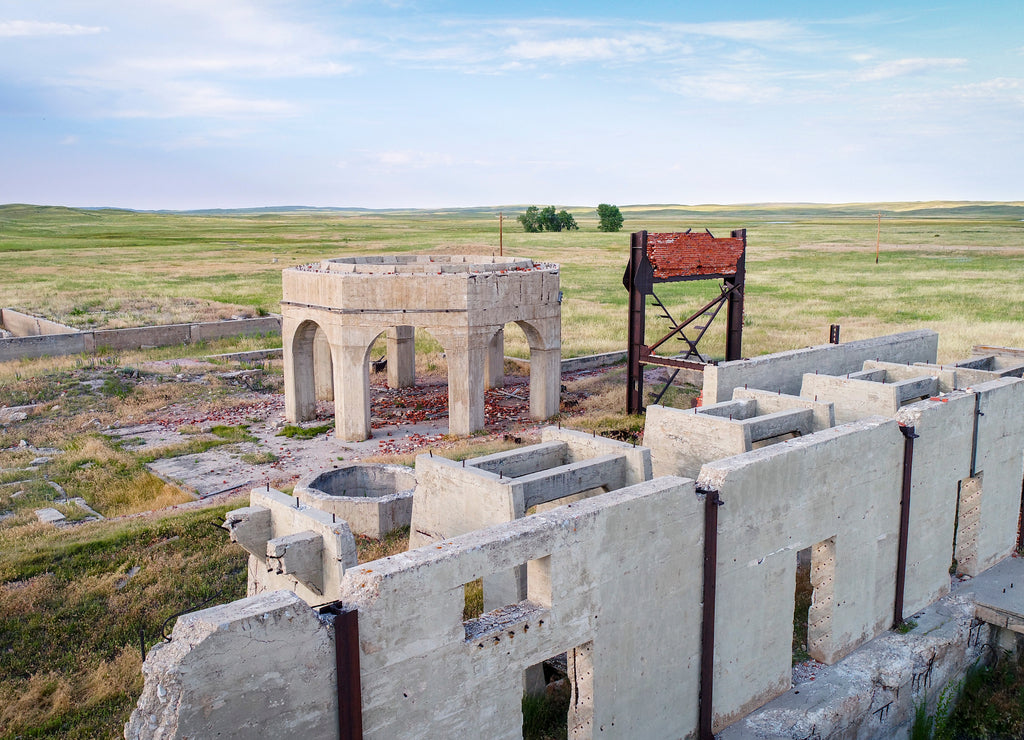 Ruins of potash plant in Antioch, Nebraska