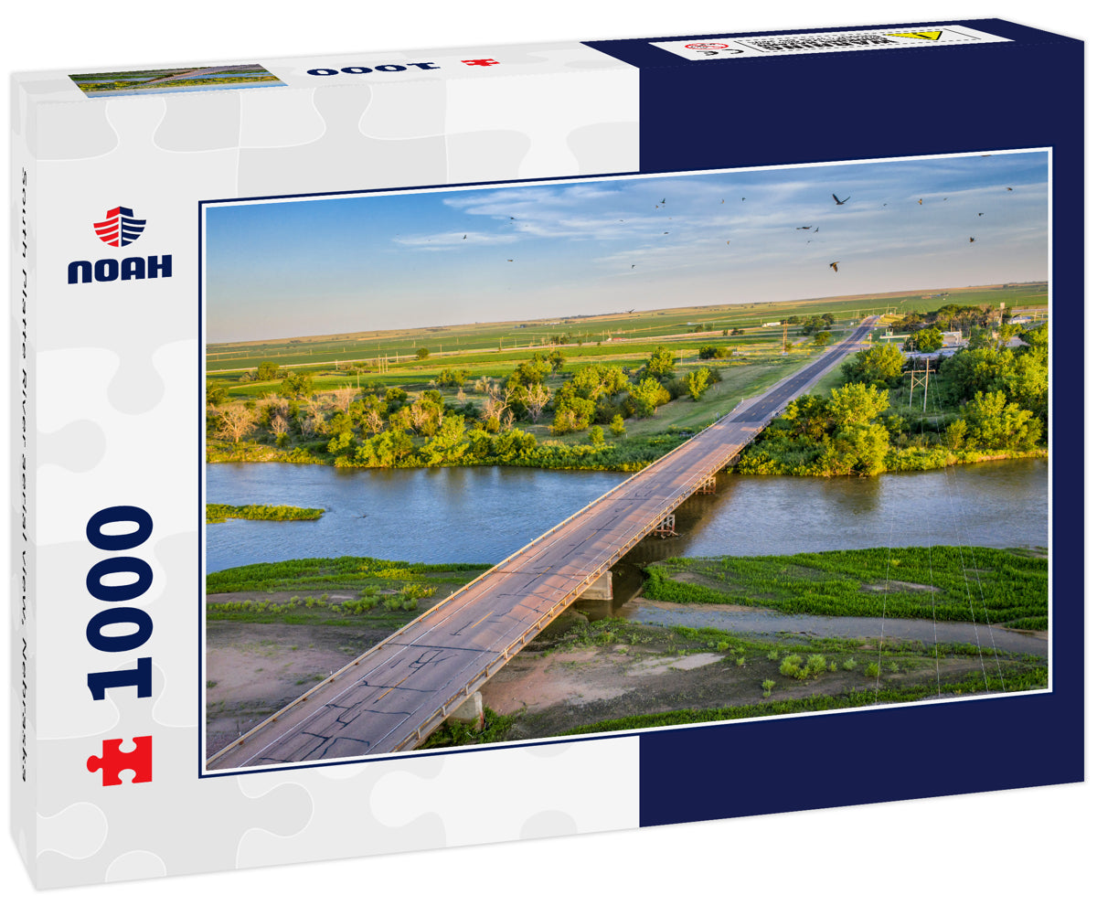 South Platte River aerial view, Nebraska