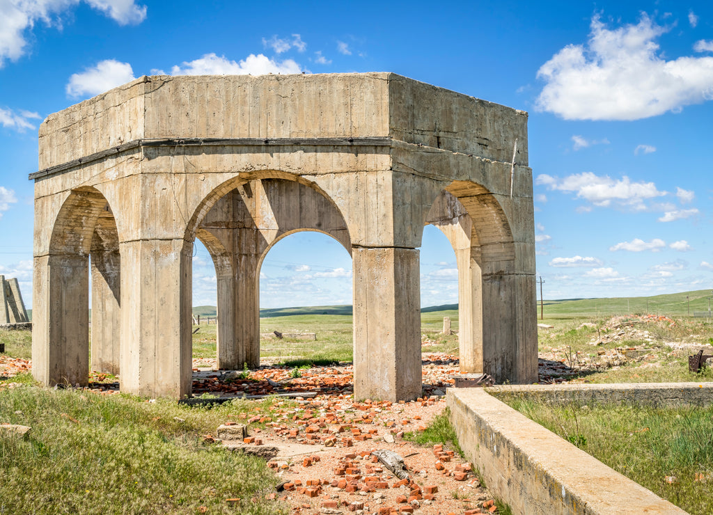 Ruins of potash plant in Antioch, Nebraska