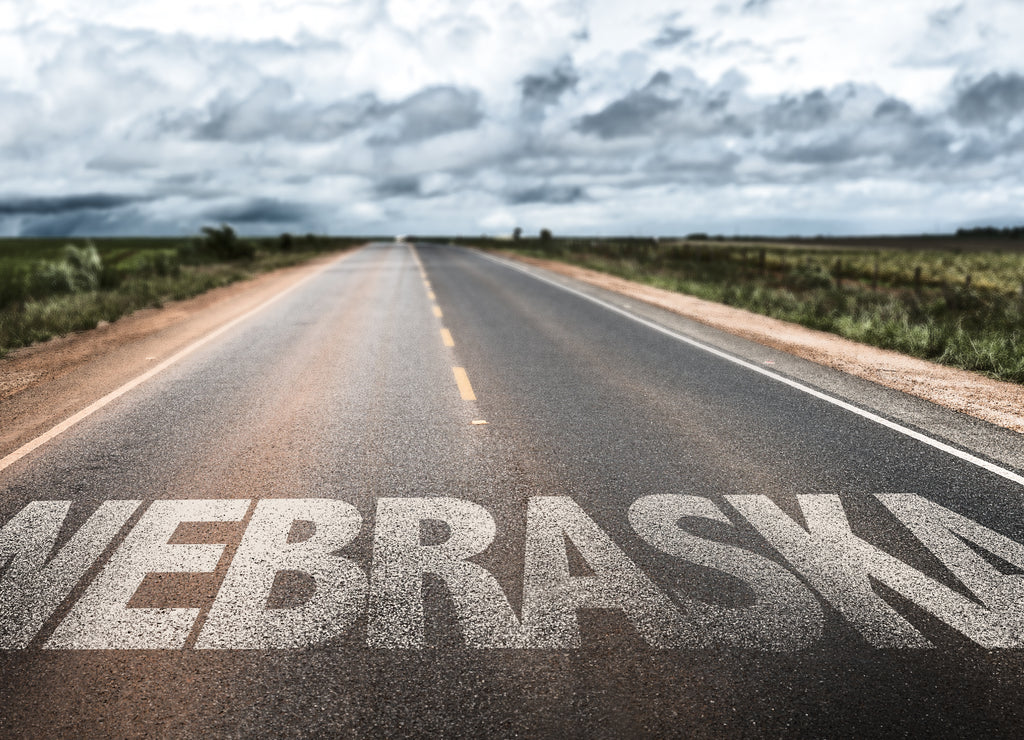 Nebraska, road concept
