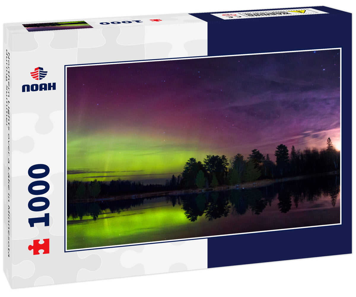 Northern Lights over a Lake in Minnesota during Summer