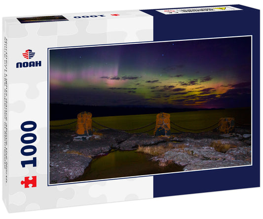 Northern Lights dance above the North Shore of Lake Superior in Minnesota