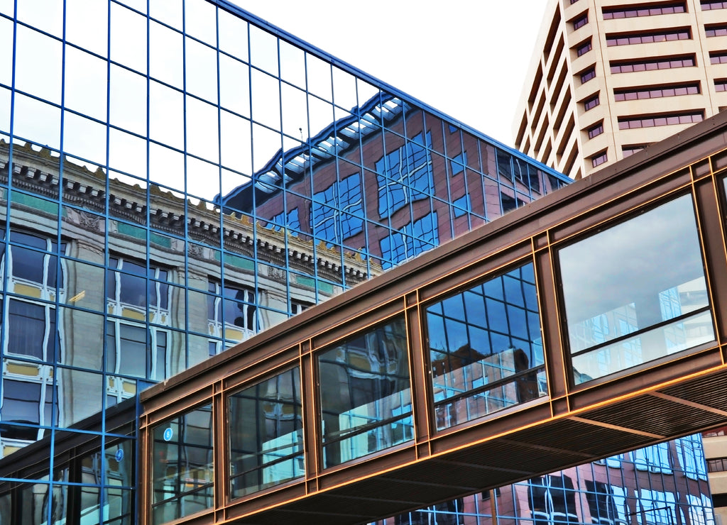 Metropolis modern buildings architecture, Architecture style of Minneapolis, Minnesota background