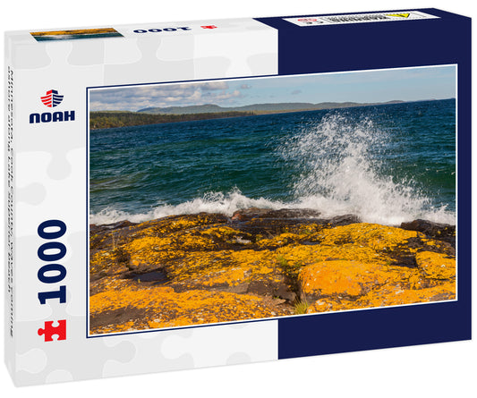 Minnesota, Cook County, waves coming ashore along Lake Superior beach