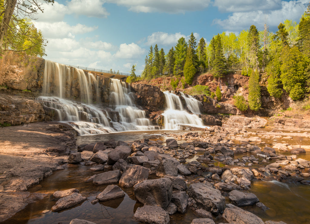 Gooseberry Falls State Park at the lower waterfall, Two Harbors Minnesota