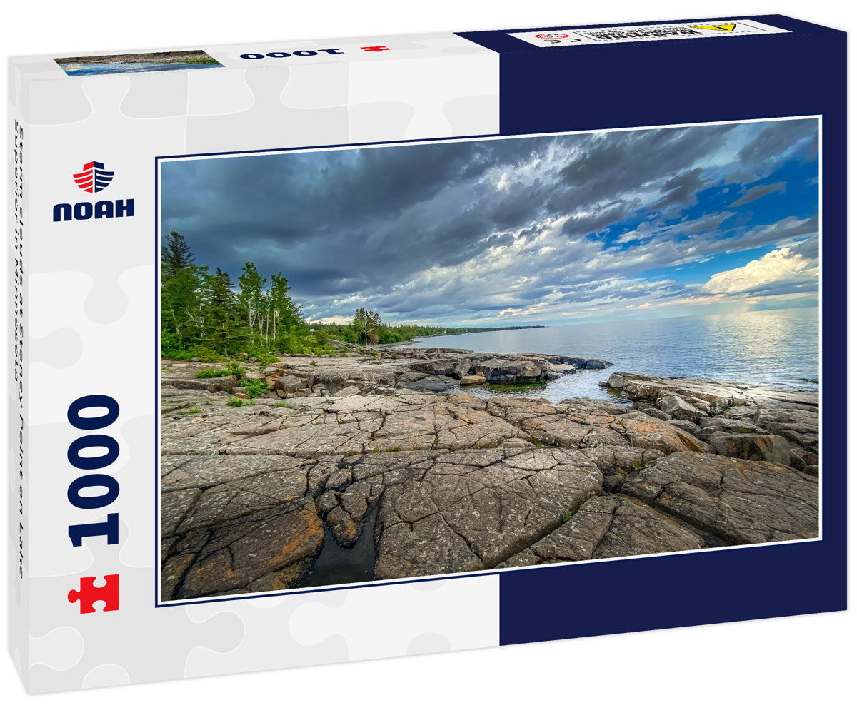 Storm clouds at Stoney Point on Lake Superior in Minnesota