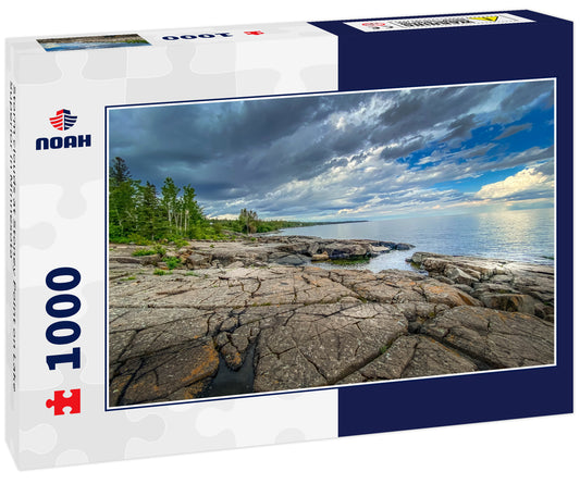 Storm clouds at Stoney Point on Lake Superior in Minnesota