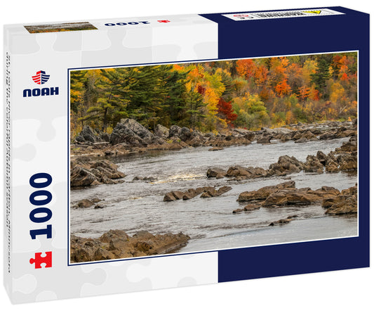 St. Louis River rapids in Carlton, Minnesota during the colorful Autumn season