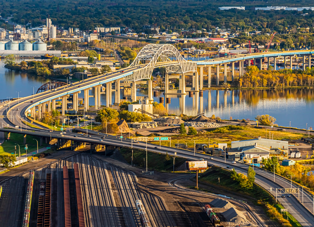 John A Blatnik Bridge across St. Louis Bay in Duluth Minnesota