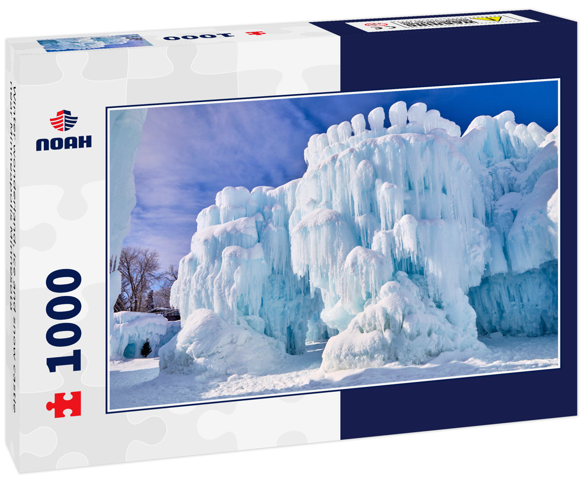 Winter wonderland, ice and snow castle near Minneapolis Minnesota