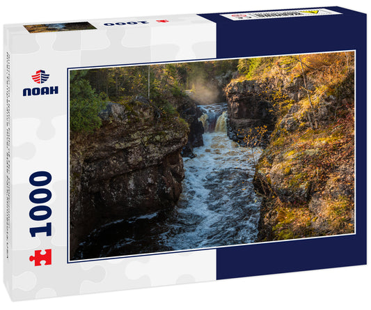 Sunrise on Upper Falls of The Temperance River,Temperance River State Park,Minnesota,USA