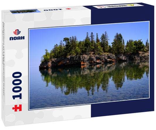 Reflection in Lake Superior water Ellingson Island MN