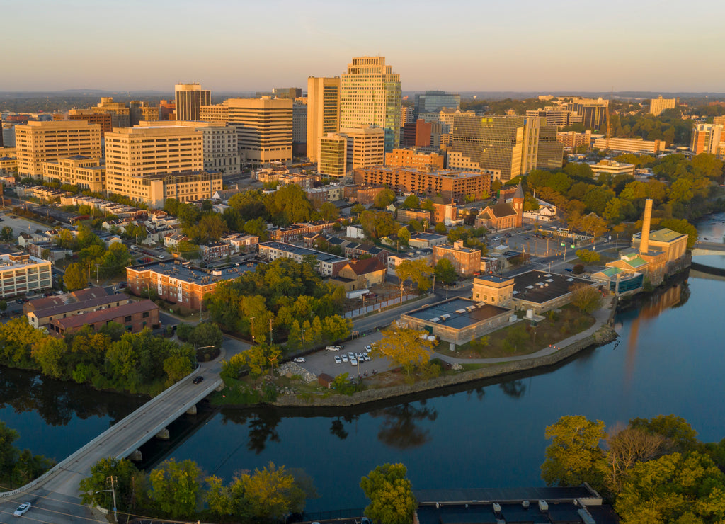 The Delaware River Flows Smoothly By Wilmington at Dawn
