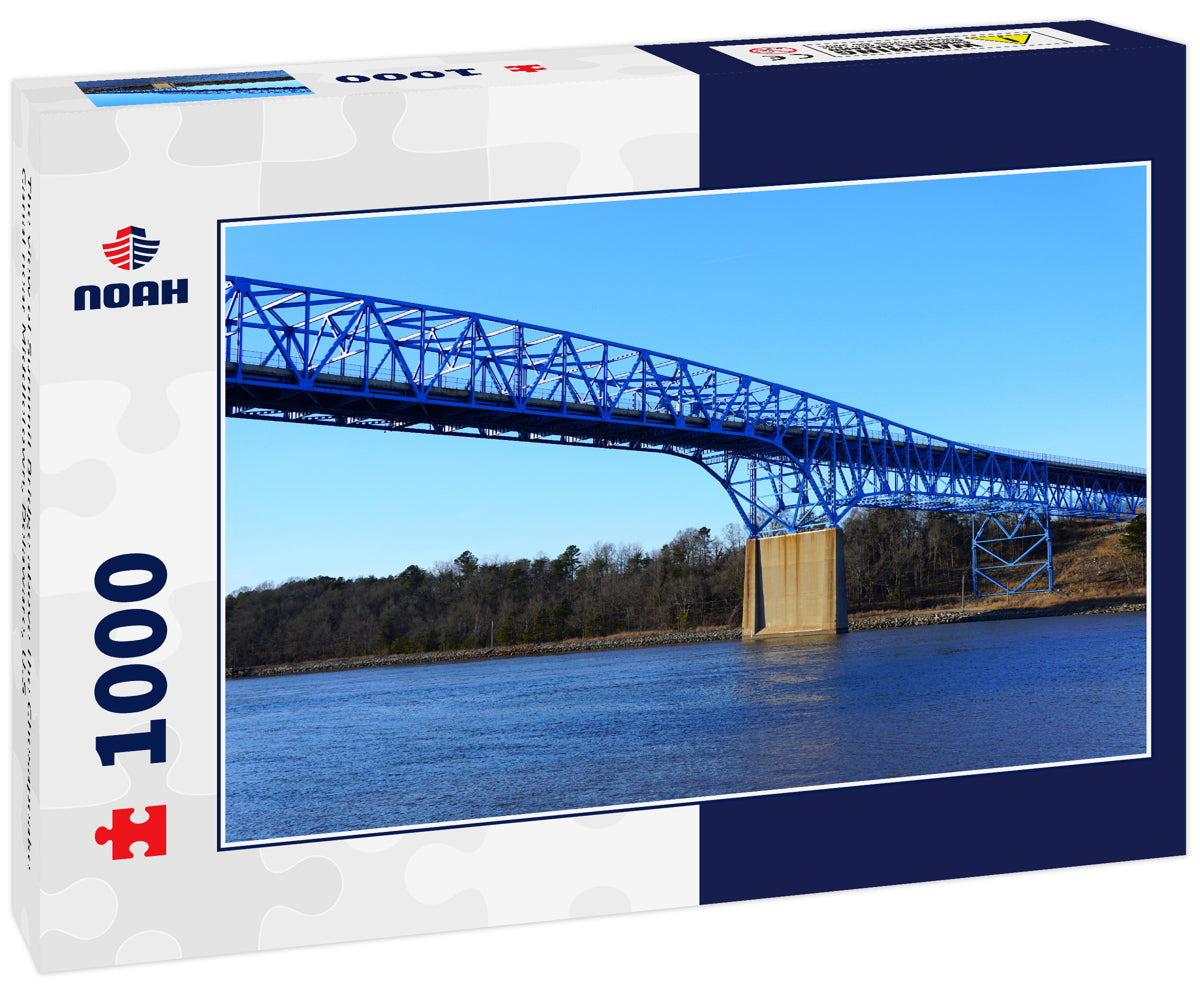 The view of Summit Bridge above the Chesapeake Canal near Middletown, Delaware, U.S