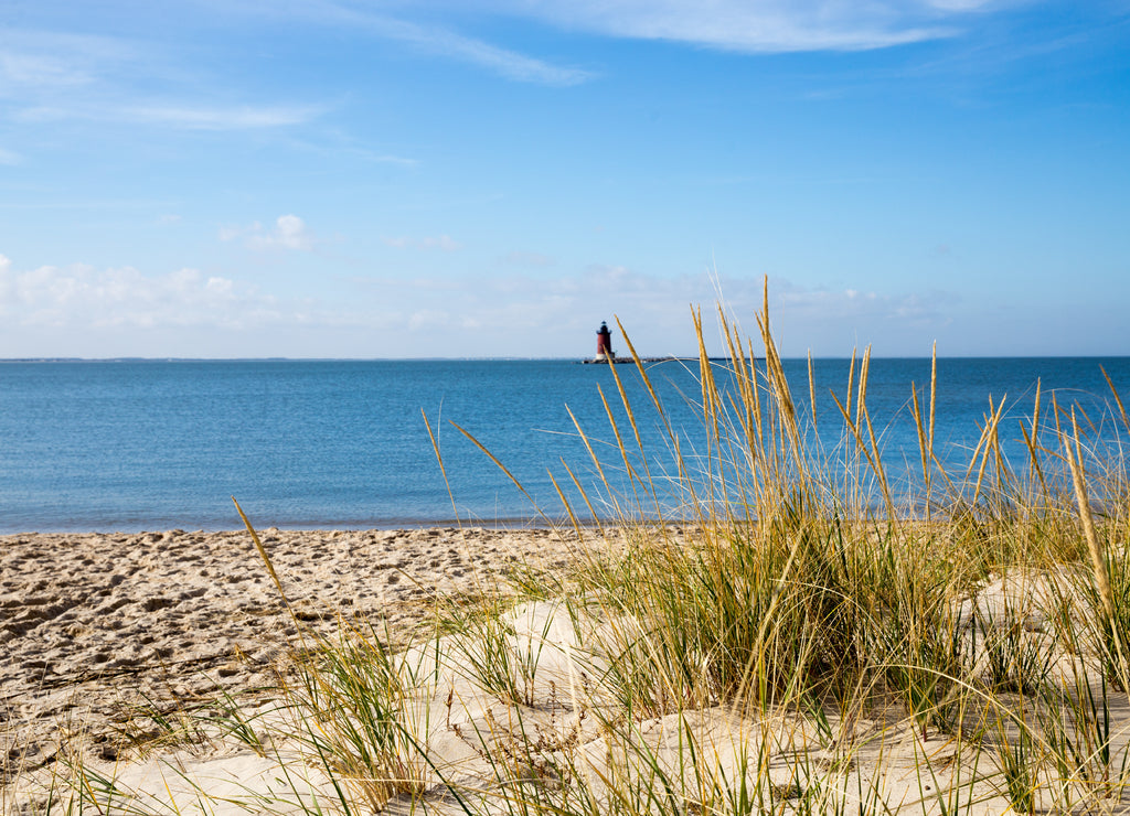 View of Delaware Bay from the Beach at Cape Henlopen, Lewes, Delaware