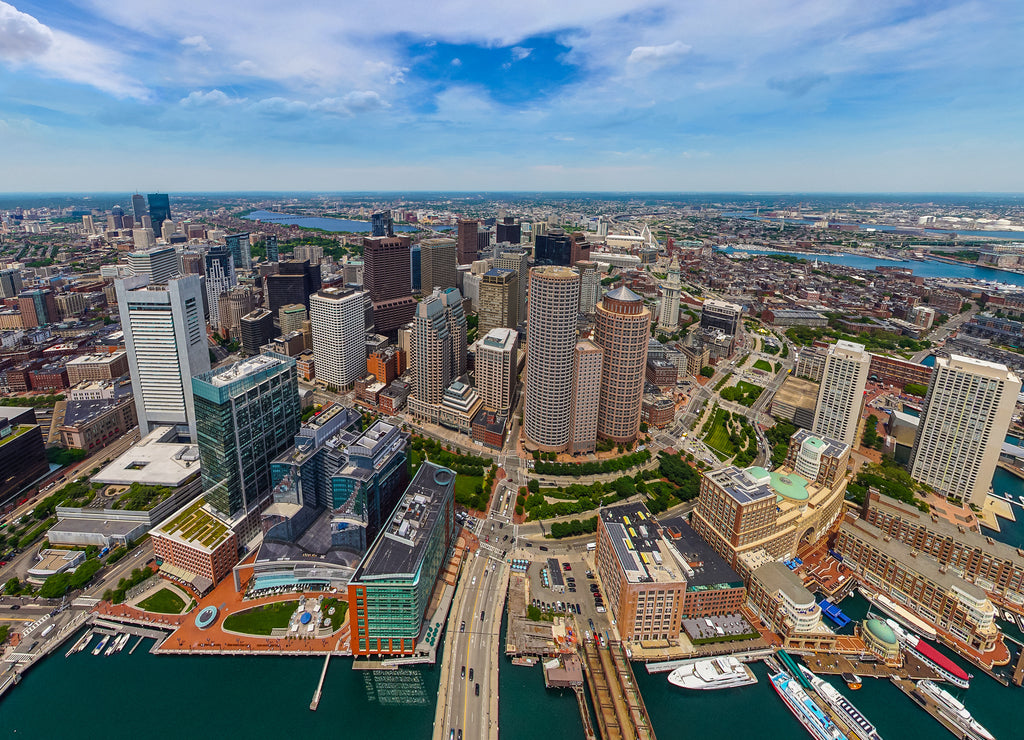 Boston Massachusetts aerial