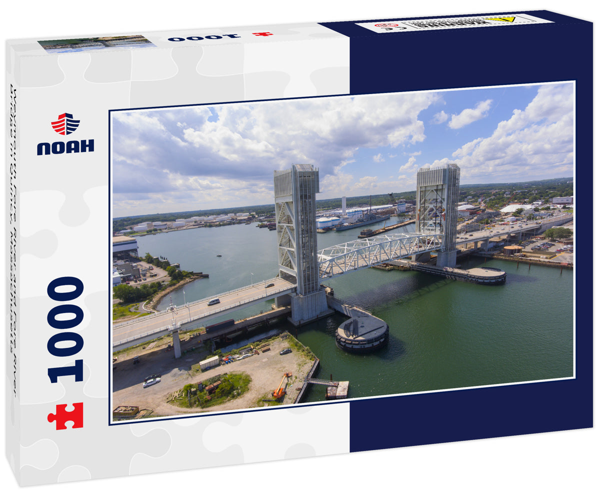 Weymouth Fore River and Fore River Bridge in Quincy, Massachusetts