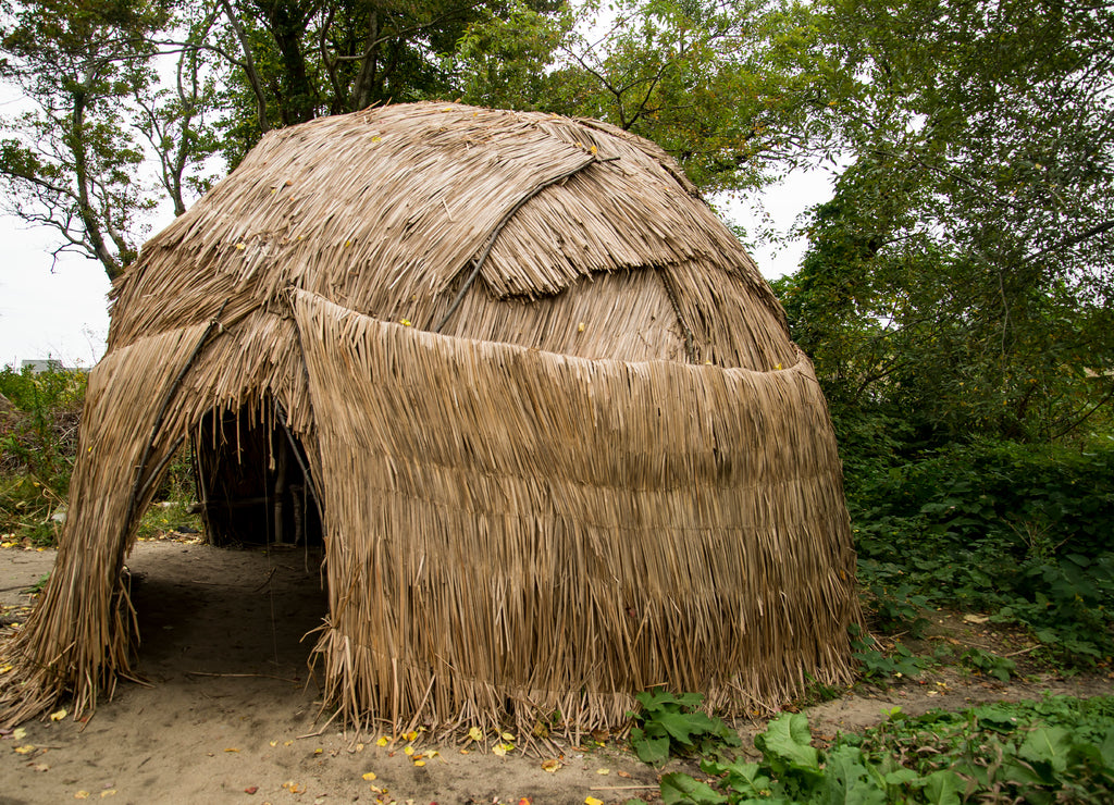 An Indian hut at Plimoth Plantation in Plymouth, Massachusetts