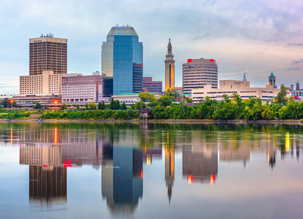 Springfield downtown skyline, Massachusetts