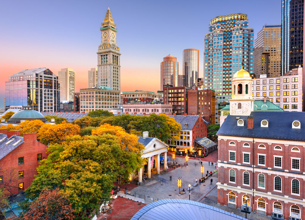 Boston Massachusetts, downtown skyline