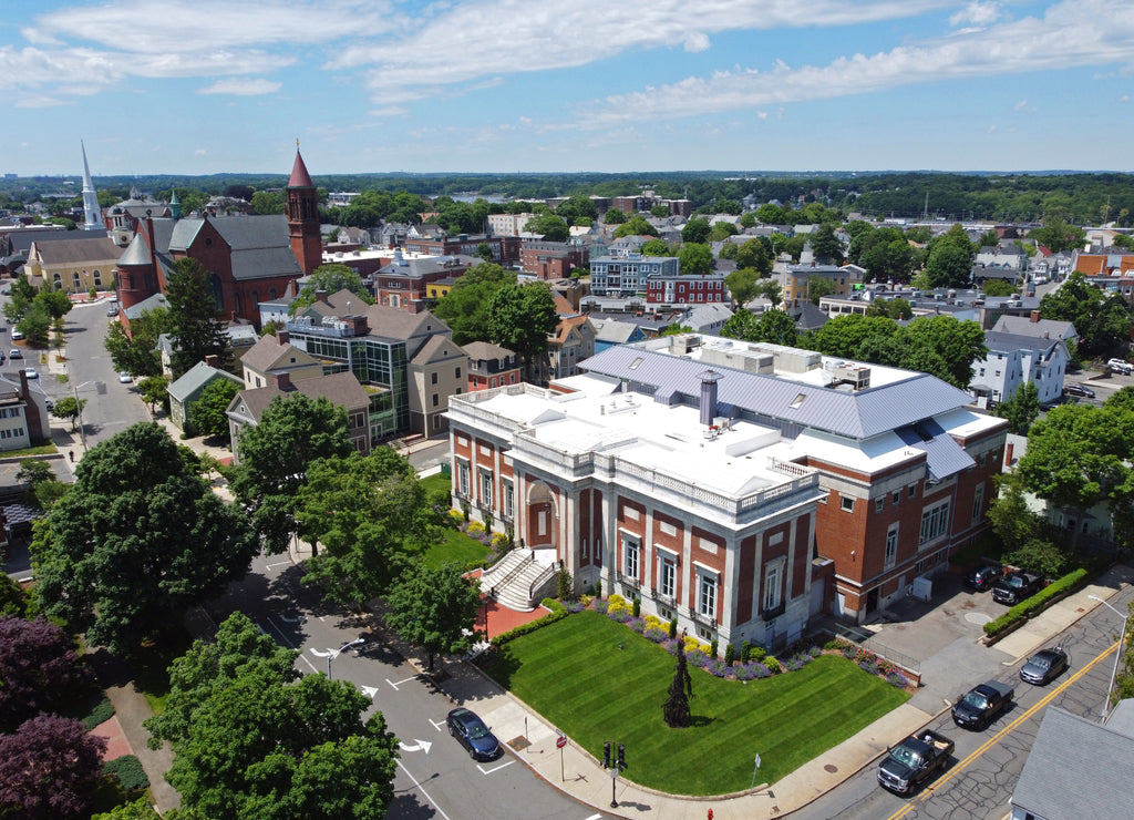 Historic city center of Beverly, Massachusetts