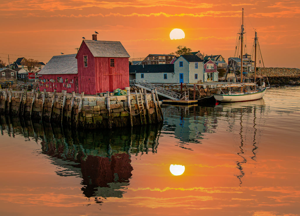 Fishing boat harbor at Rockport, Essex County, Massachusetts