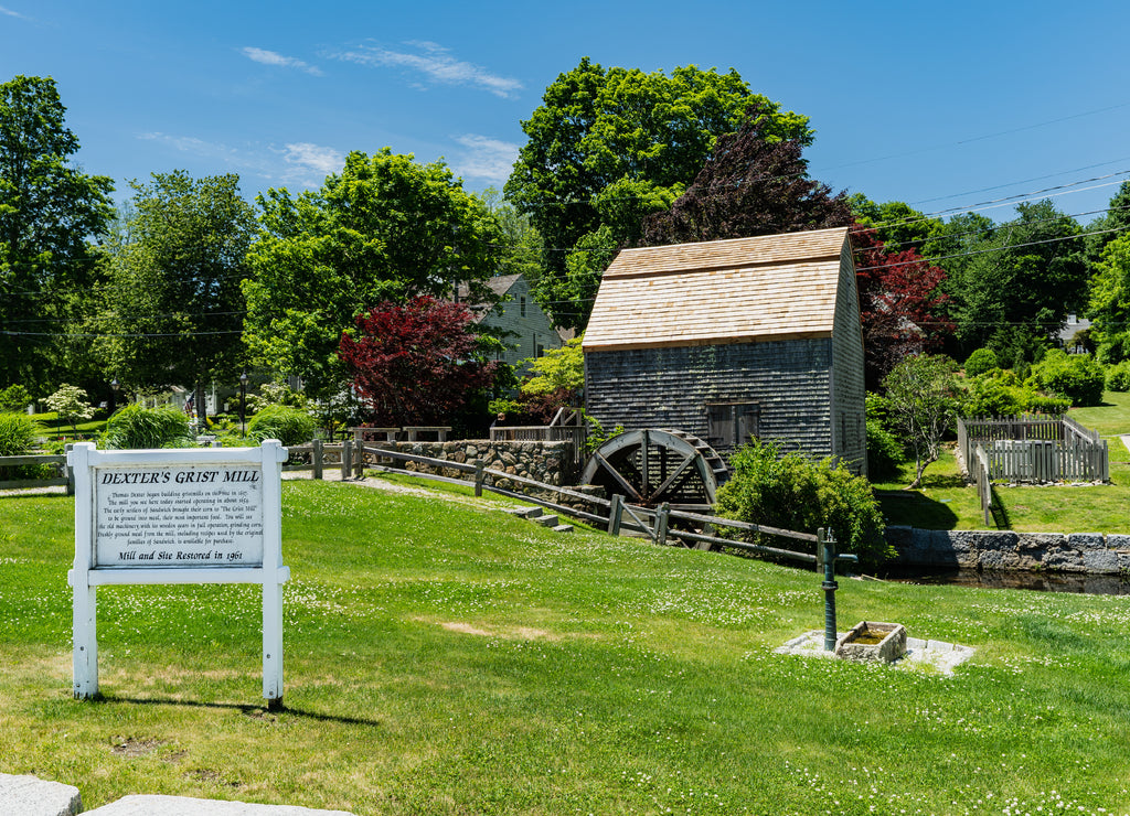 Dexter's Grist Mill in Sandwich Massachusetts originated in 1654 and you can still buy freshly ground meal here.