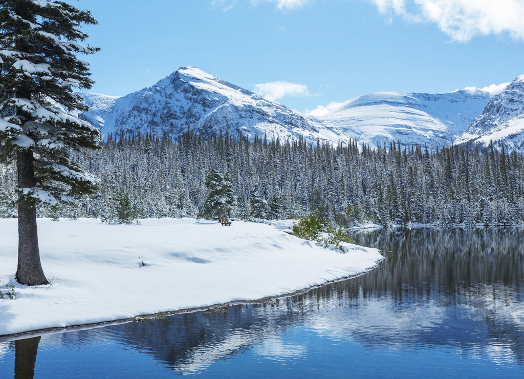 Glacier Park in winter, Montana