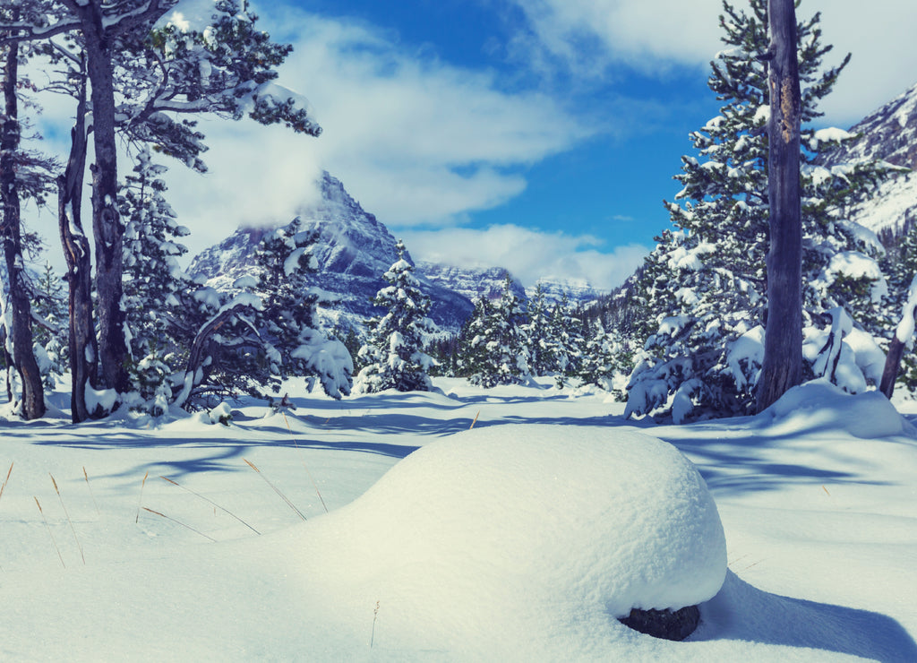 Glacier Park in winter, Montana