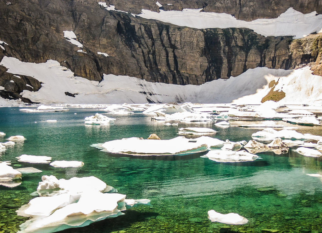 Iceberg Lake Trail in summer, Glacier National Park, Montana, United States