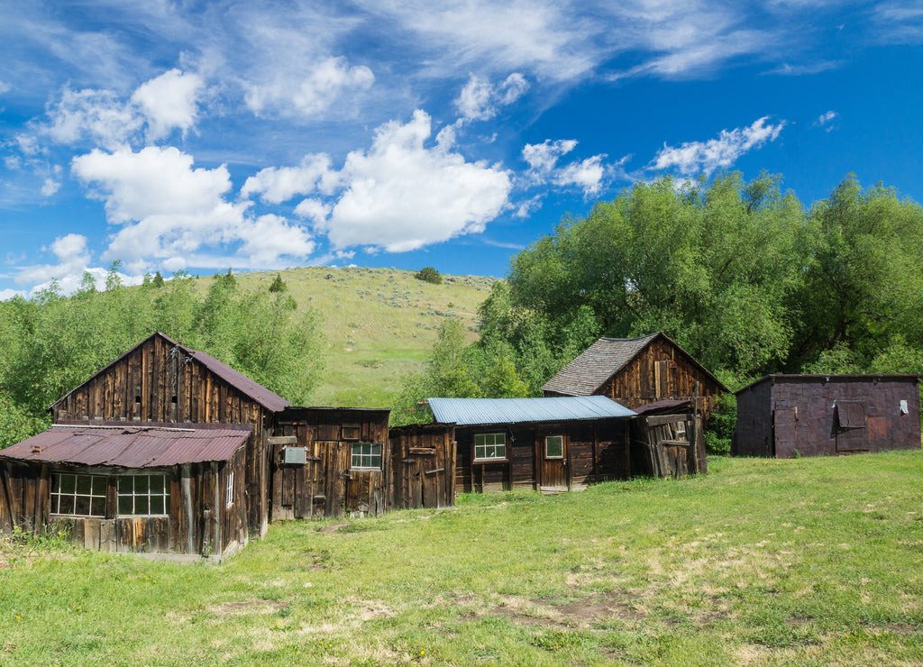 Gebäude im Wild West Städtchen Viriginia City, Montana