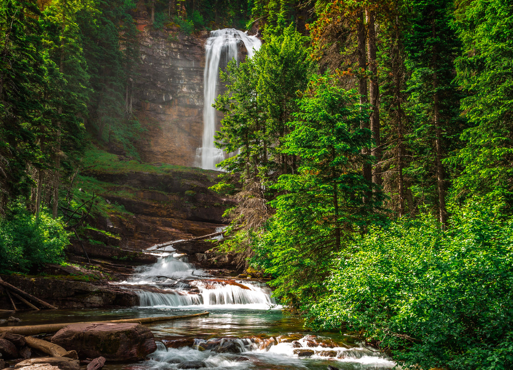 Virginia Falls in Glacier National Park, Montana