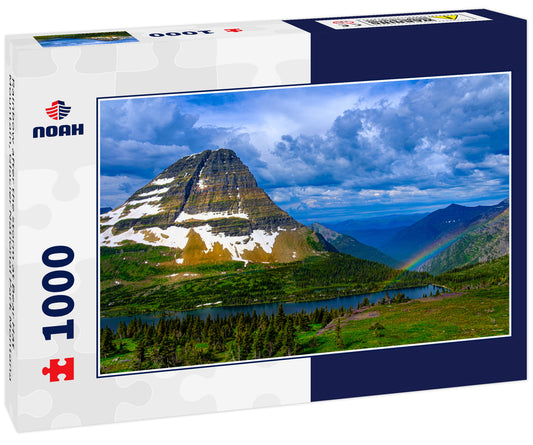 Rainbow after the storm at Bear Hat Mountain, Glacier National Park Montana