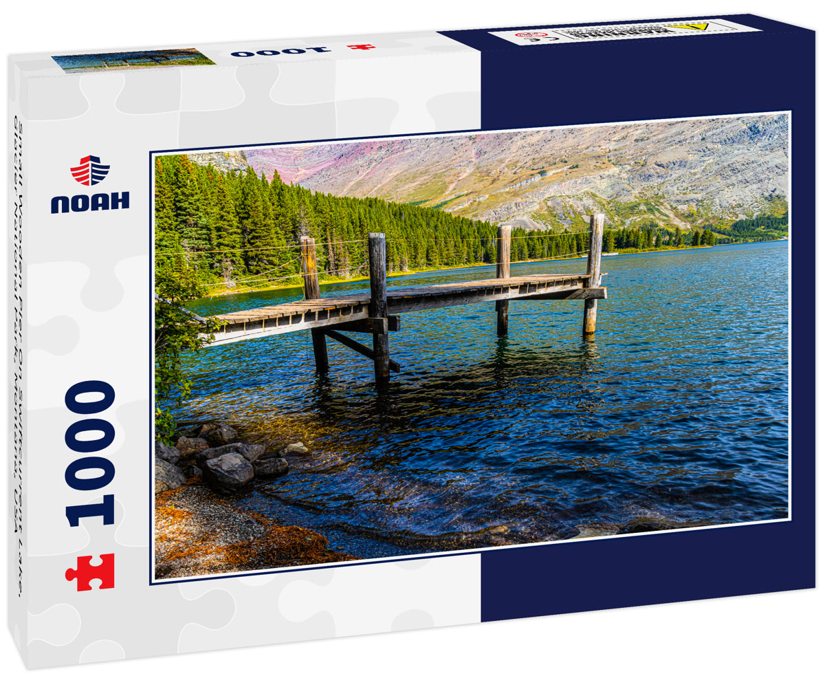 Small Wooden Pier On Swiftcurrent Lake, Glacier National Park, Montana, USA