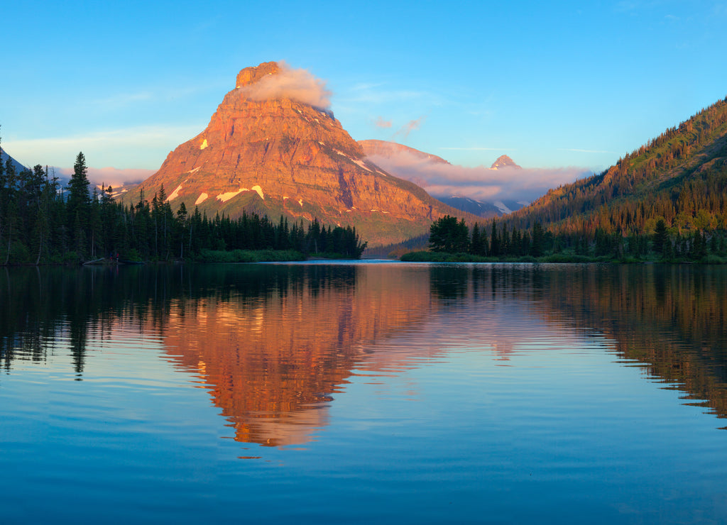 Sinopah Mountain and Many Glaciers, Glacier National Park, Montana