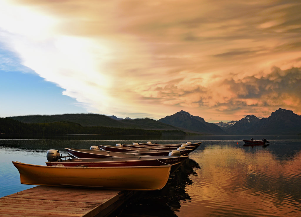 Mammatus Clouds Over McDonald Lake, Glacier National Park Montana